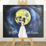 Moonlight live wedding painting ceremony Ohio