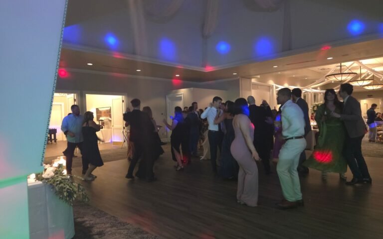 Wedding DJ entertaining guests at The Hawthorns Golf & Country Club