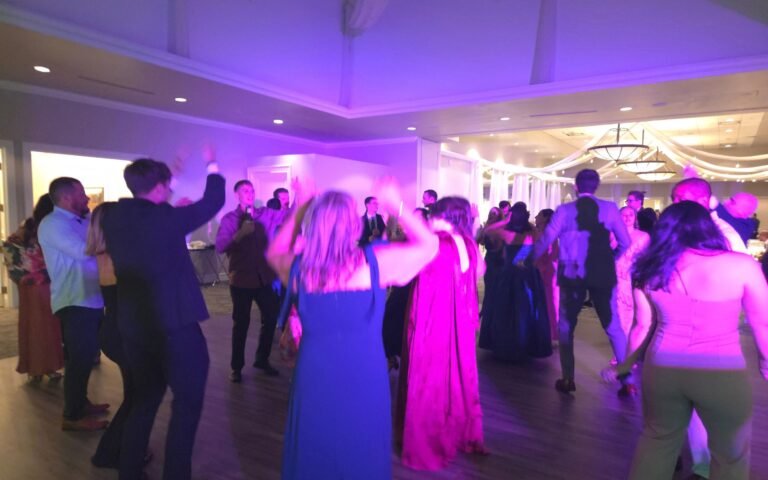 Professional wedding DJ setup at The Hawthorns Country Club